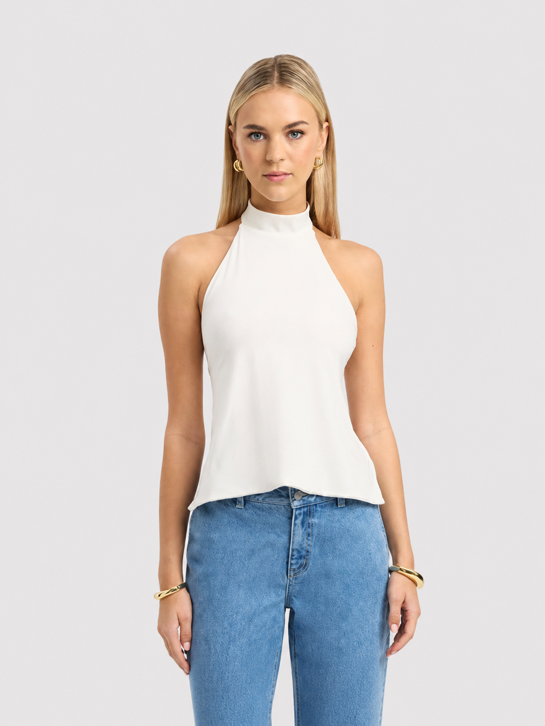 Lavanice Sculpt Halter Top with Built-In Bra