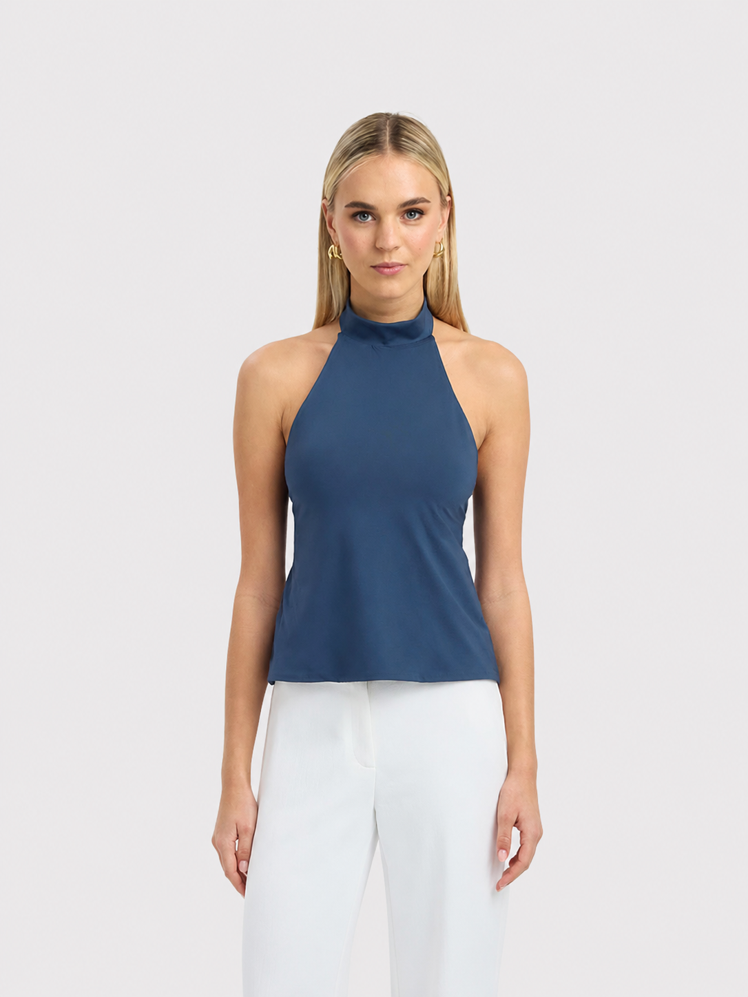 Lavanice Sculpt Halter Top with Built-In Bra