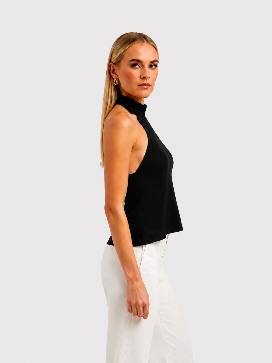 Lavanice Sculpt Halter Top with Built-In Bra