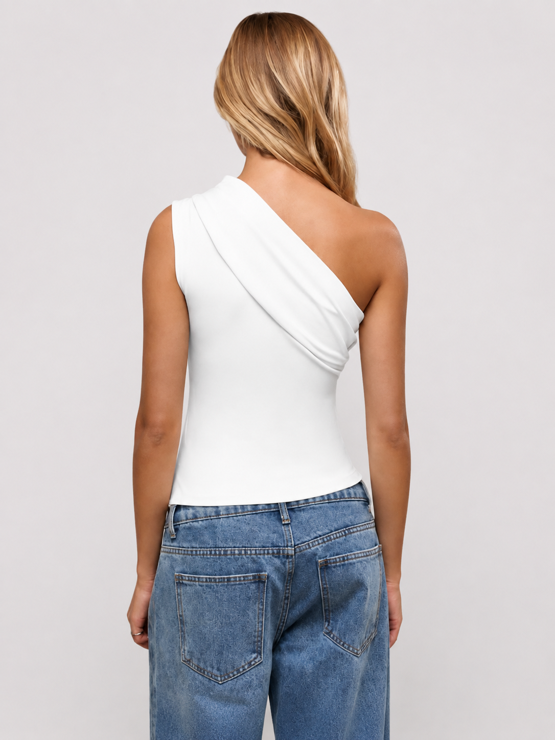 Lavanice Sculpt One-Shoulder Top with Built-In Support